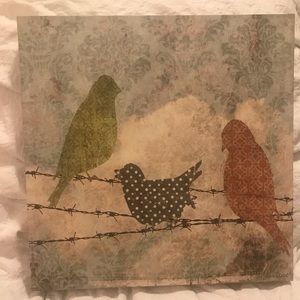 Wall Art - Birds in bob-wire fence